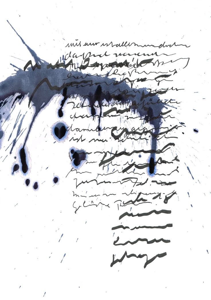 Text-based artwork with handwritten letters