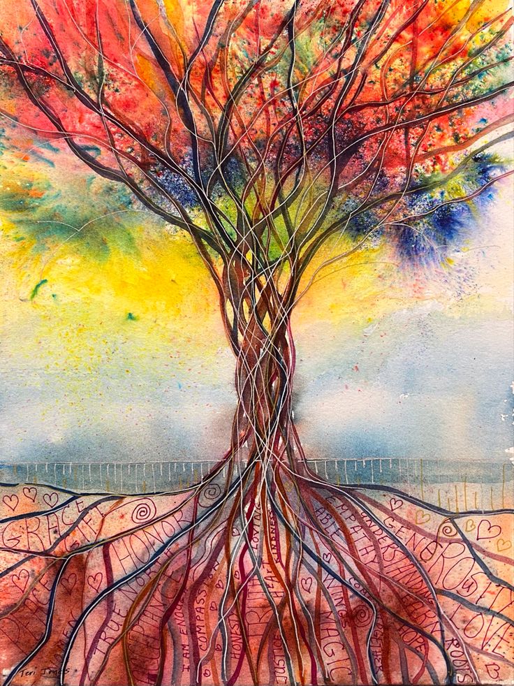 Artwork depicting growth and renewal themes